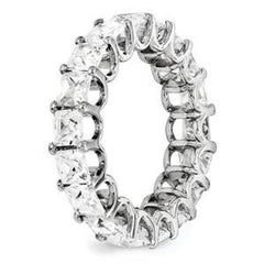 LIV 14k White Gold Princess Cut Eternity Design Band Ring 6.00ct G/VS Made to Order