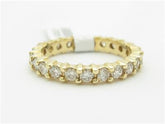 LIV 14k Yellow Gold Genuine Round 1.25 ct White Diamond Eternity Design Band Ring