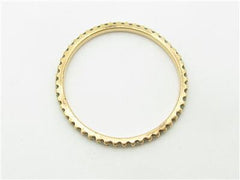 LIV 14k Solid Rose Gold Genuine White Diamond Eternity Design Thin Band Ring