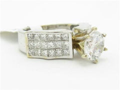 LIV 18kt White Gold Genuine White Diamond Invisible Set With White Sapphire Ring New