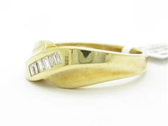 LIV 14k Yellow Gold Genuine Baguette Diamond Channel Set Design Band Ring New Gift