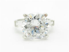 LIV 14k White Gold & Cubic Zirconia CZ Engagement Design Travel Ring