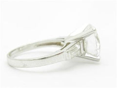 LIV 14k White Gold & Cubic Zirconia CZ Engagement Design Travel Ring