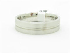 LIV 14k White Gold Wide Design Satin Finished Wedding Band Comfort Fit Ring Bridal