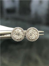 LIV 14k White Gold & Diamonds 0.72 ct tw G/VS1 Pave Round Halo Stud Earrings