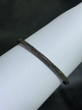 LIV 18k Black Gold Sterling Silver Mesh Design Halo Hand Made Magnetic Lock Tennis Bangle Stack Bracelet Gift