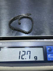 LIV 14k White Gold Natural White Diamonds Classic Tennis Bracelet 12.7 Grams Gift