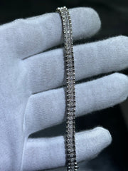 LIV 14k White Gold Natural White Diamonds Classic Tennis Bracelet 12.7 Grams Gift