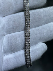 LIV 14k White Gold Natural White Diamonds Classic Tennis Bracelet 12.7 Grams Gift