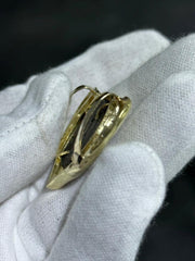 LIV 14k Yellow Gold Vintage Coin & Diamonds Unique Hand Made Slider Pendant Gift