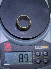 LIV 14k Yellow Gold Diamond Cut 10mm Wide Vintage Hand Made Band Halo Ring Sz 6.5