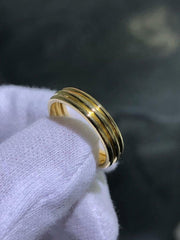 LIV 18k Solid Yellow Gold Double Halo Design Band Ring Size 8 Gift