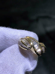 LIV 18k Solid Yellow Gold Channel Set Natural White Diamond 1.84ct tw Ring Size 6