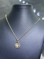 LIV 14k Yellow Gold & Natural Diamonds Pave Miami Cuban 20" Length Necklace