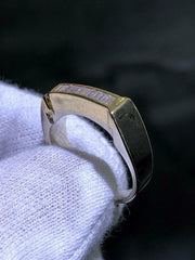 LIV 14k White Gold Natural White Diamond 0.55ct Baguette Cut Channel Band Ring Gift