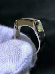 LIV 14k White Gold Natural White Diamond 0.55ct Baguette Cut Channel Band Ring Gift