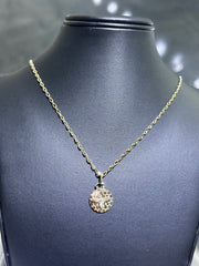 LIV 14k Yellow Gold & Natural Diamonds Pave Miami Cuban 20" Length Necklace