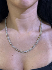 LIV 14k Yellow Gold Natural VVS Diamonds 7.86ct 20" Miami Cuban Tennis Necklace