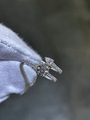 LIV 14k White Gold Lab Grown Round Cut Diamond Wedding Band Bridal Ring 1.26ct tw F-VS1 Size 7