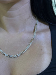 LIV 14k Yellow Gold Natural VVS Diamonds 7.86ct 20" Miami Cuban Tennis Necklace