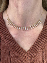 LIV 14k Yellow Gold Natural VS1 Diamonds 1.44ct Round Cut Chandelier Necklace 16" L