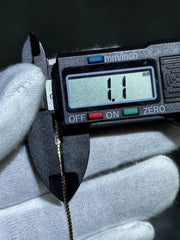 LIV 14k Yellow Gold Diamond Cut Cobra Link Vintage Thin Tennis Link Chain Bracelet