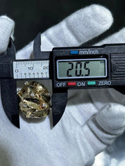 LIV 14k Yellow Gold & Natural Diamonds Vintage Cocktail Design Halo Ring Size 5 Gift