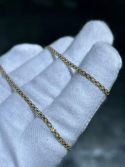 LIV 14k Yellow Gold Multi Color Gemstone Heart 3 Stone Necklace 5.2 Grams Gift 16" L