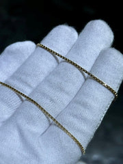 LIV 14k Yellow Gold Box Chain Design 24" Length 1.3mm Wide Chain Necklace 7.7 Grams