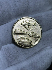 LIV 14k Yellow Gold Saint Christopher Vintage Hand Made Charm Coin 10.6 Grams Gift