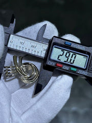 LIV 14k Yellow & White Gold Cable Twist Design Unique Vintage Screw Back Earrings