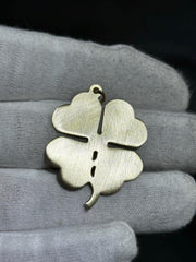 LIV 14k Yellow Gold Hand Made Vintage Mother Child Heart Charm Pendant