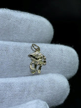 LIV 14k Yellow Gold Vintage 1997 Graduation Cap Hand Made Halo Charm Pendant 0.5 Gr