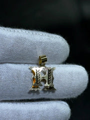 LIV 14k Yellow Gold Vintage Initial H Hand Made Halo Charm Pendant 0.9 Grams Gift