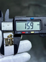 LIV 14k Yellow Gold Vintage Initial H Hand Made Halo Charm Pendant 0.9 Grams Gift