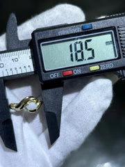 LIV 14k Yellow Gold Vintage Diamond & White Opal Halo Swirl Charm Pendant 1.4 Grams