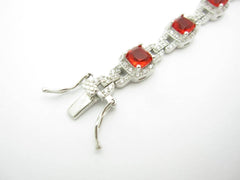 LIV Platinum Sterling Silver Pave White Sapphire Hugs & Kisses Halo