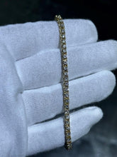 LIV 14k Yellow Gold & Natural White Diamonds 5.00ct tw Round Cut Tennis Bracelet