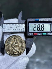 LIV 14k Yellow Gold Saint Christopher Vintage Hand Made Charm Coin 10.6 Grams Gift