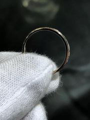 LIV 14k Yellow & White Gold Handmade Solid Wedding Band Ring Size 7.5 Gift