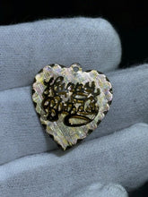 LIV 14k Yellow Gold Happy Birthday Vintage Heart Laser Cut Charm Pendant Gift