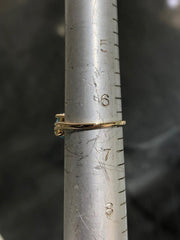 LIV 14k Yellow Gold Diamonds & Blue Topaz Oval Cut Cable Band Ring