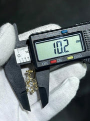 LIV 14k Yellow Gold Vintage Pearl Chandelier Design Hand Made Stud Earrings 3.2 Gr