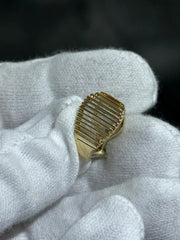 LIV 14k Yellow Gold French Back Mesh Grid Design Tear Drop Earrings 5.2 Grams Gift