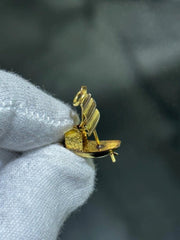 LIV 18k Yellow Gold Vintage Sail Boat 3D Hand Made Charm Pendant 1.4 Grams Gift