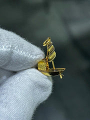 LIV 18k Yellow Gold Vintage Sail Boat 3D Hand Made Charm Pendant 1.4 Grams Gift