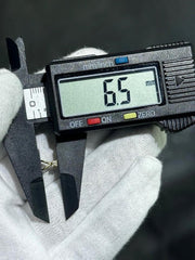 LIV 14k Yellow Gold Vintage Hand Made Solitaire Small Round Diamond Pendant Gift