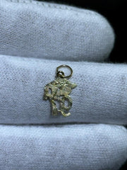 LIV 14k Yellow Gold Vintage 1997 Graduation Cap Hand Made Halo Charm Pendant 0.5 Gr