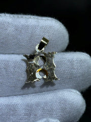 LIV 14k Yellow Gold Vintage Initial H Hand Made Halo Charm Pendant 0.9 Grams Gift