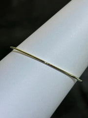 LIV 18k Gold Sterling Silver White Sapphire Infinity Halo Stack Bangle Bracelet 7" L